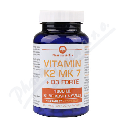 Vitamin K2 MK7 + D3 Forte 1000 I.U. tbl.125