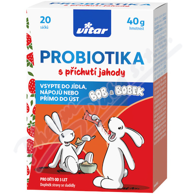 Vitar Probiotika Bob a Bobek s p.jahody 20x2g